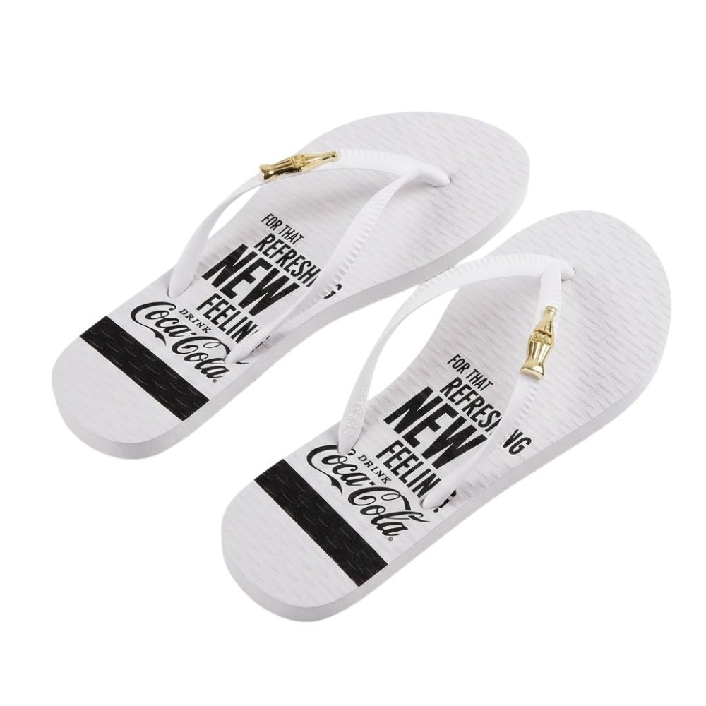 Chinelo Coca Cola New Refreshing Feminino Branco 3