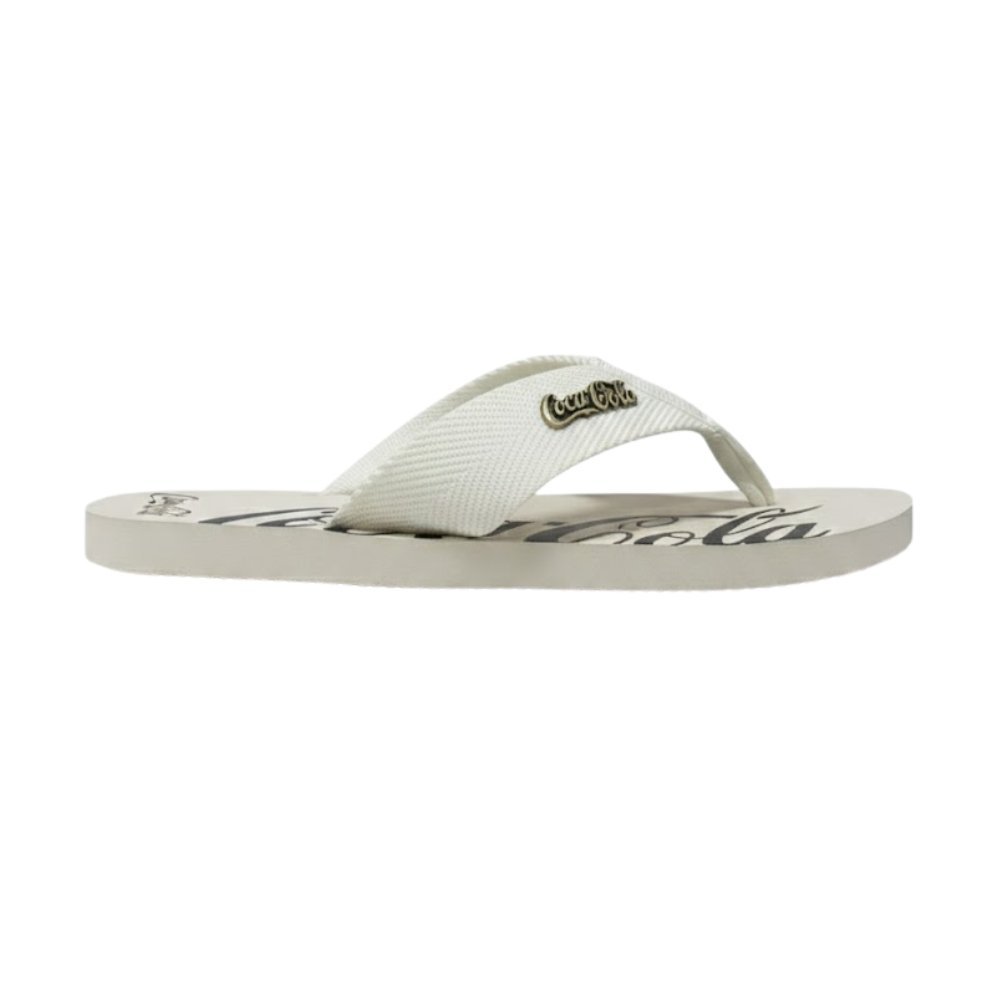 Chinelo Coca Cola Wave Spencerian Off White 2