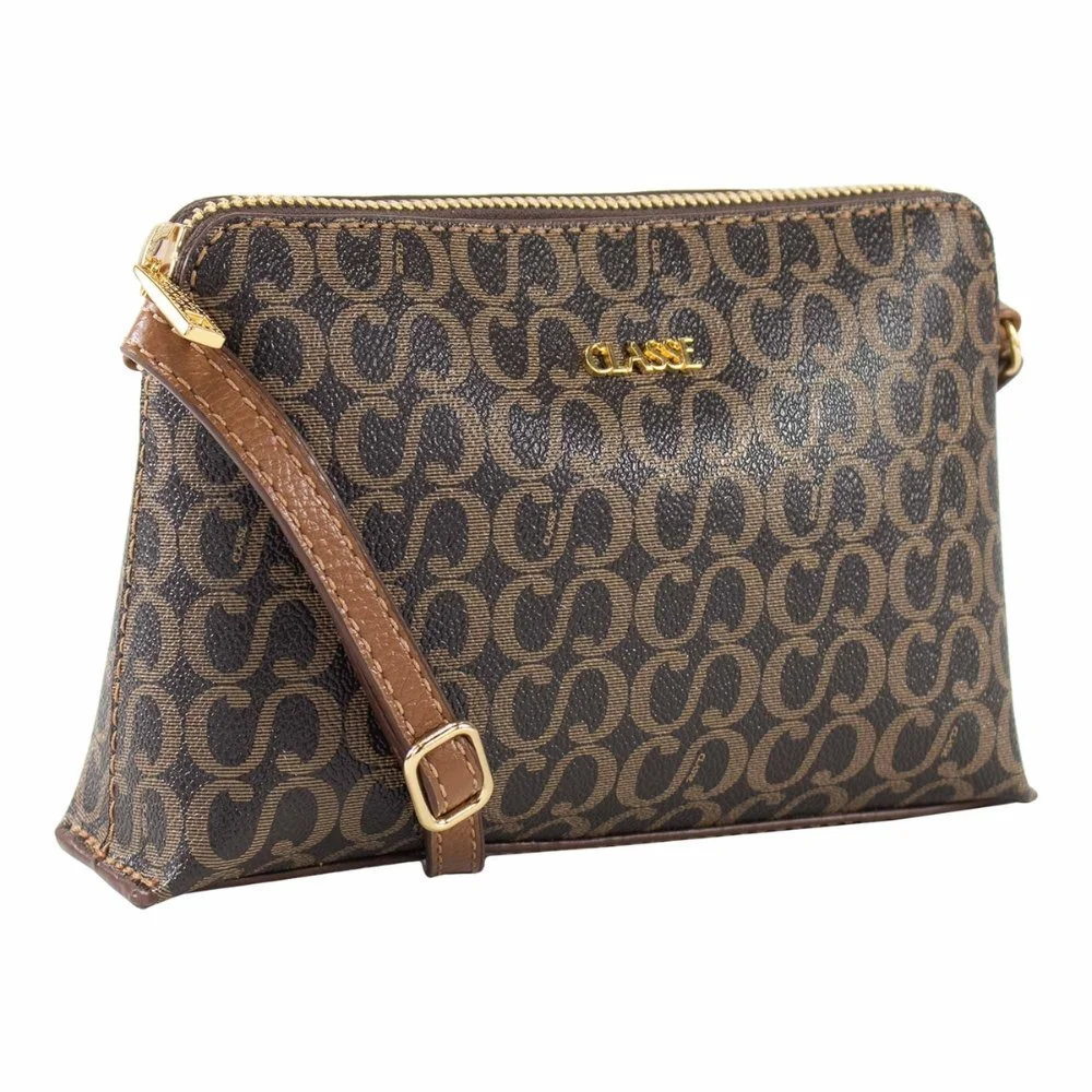 Bolsa Crossbody Classe Canvas 2136 Café 2