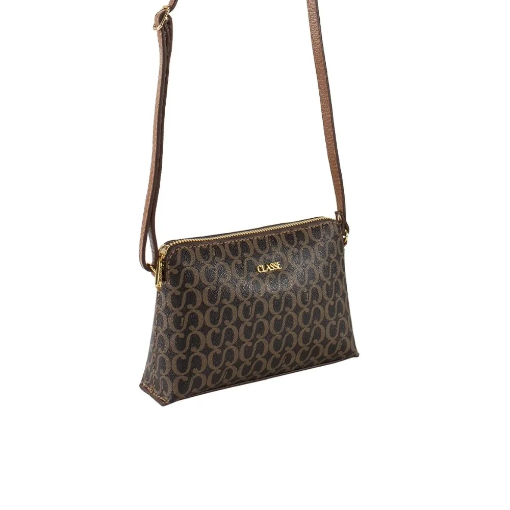 Bolsa Crossbody Classe Canvas 2136 Café 3