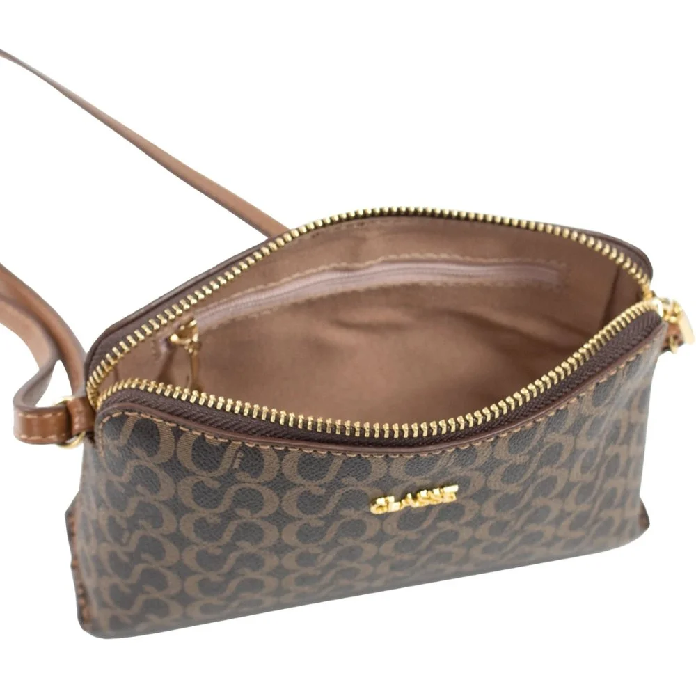Bolsa Crossbody Classe Canvas 2136 Café 4