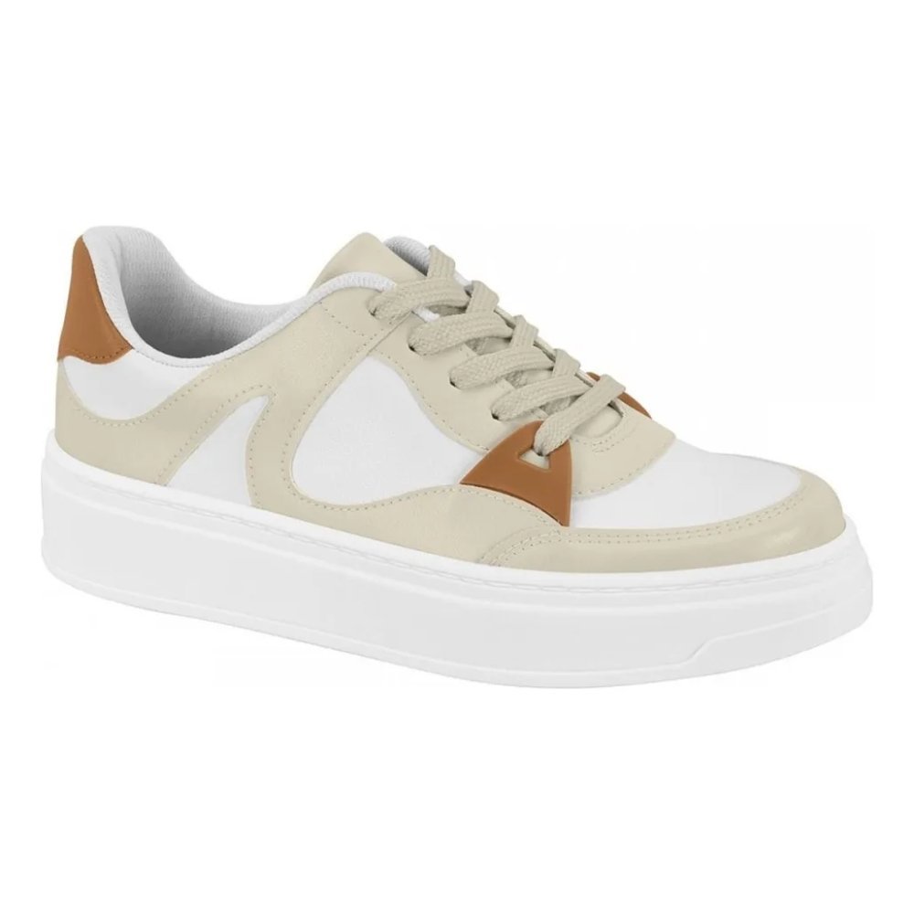 Tênis Beira Rio Turim Feminino Branco/Bege 3