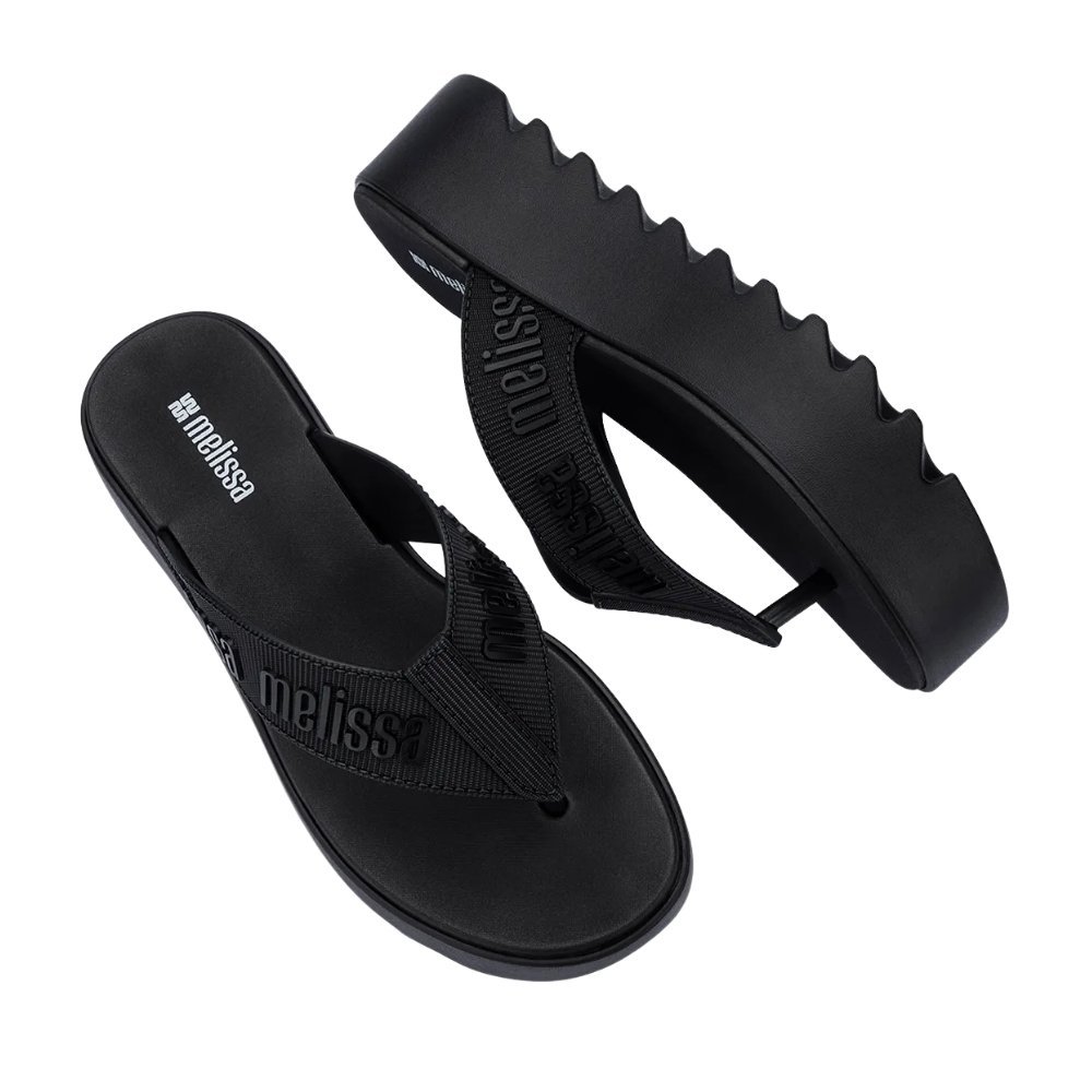 Chinelo Melissa M-Lover Thong Platform Preto 4