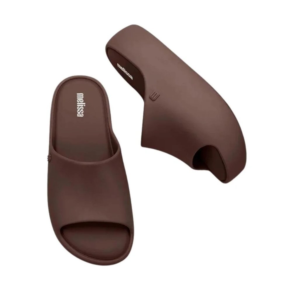 Chinelo Melissa Free Print Slide Marrom 3