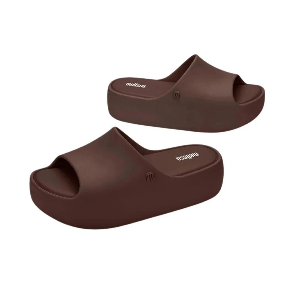 Chinelo Melissa Free Print Slide Marrom 4