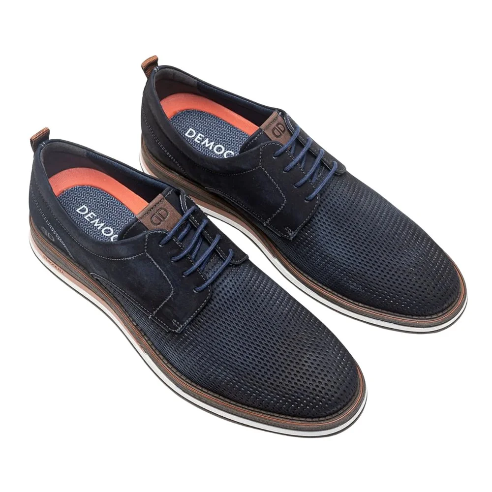 Sapato Democrata Couro - 272101 Azul Escuro 2