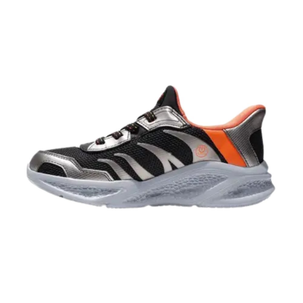 Tênis Skechers Meteor-Lights-Brisk Infantil Preto/Prata 2