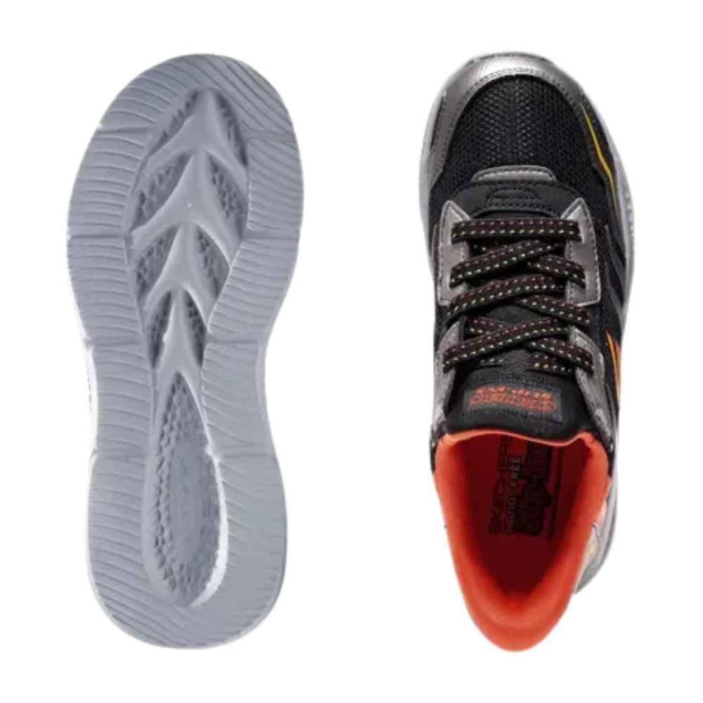 Tênis Skechers Meteor-Lights-Brisk Infantil Preto/Prata 4