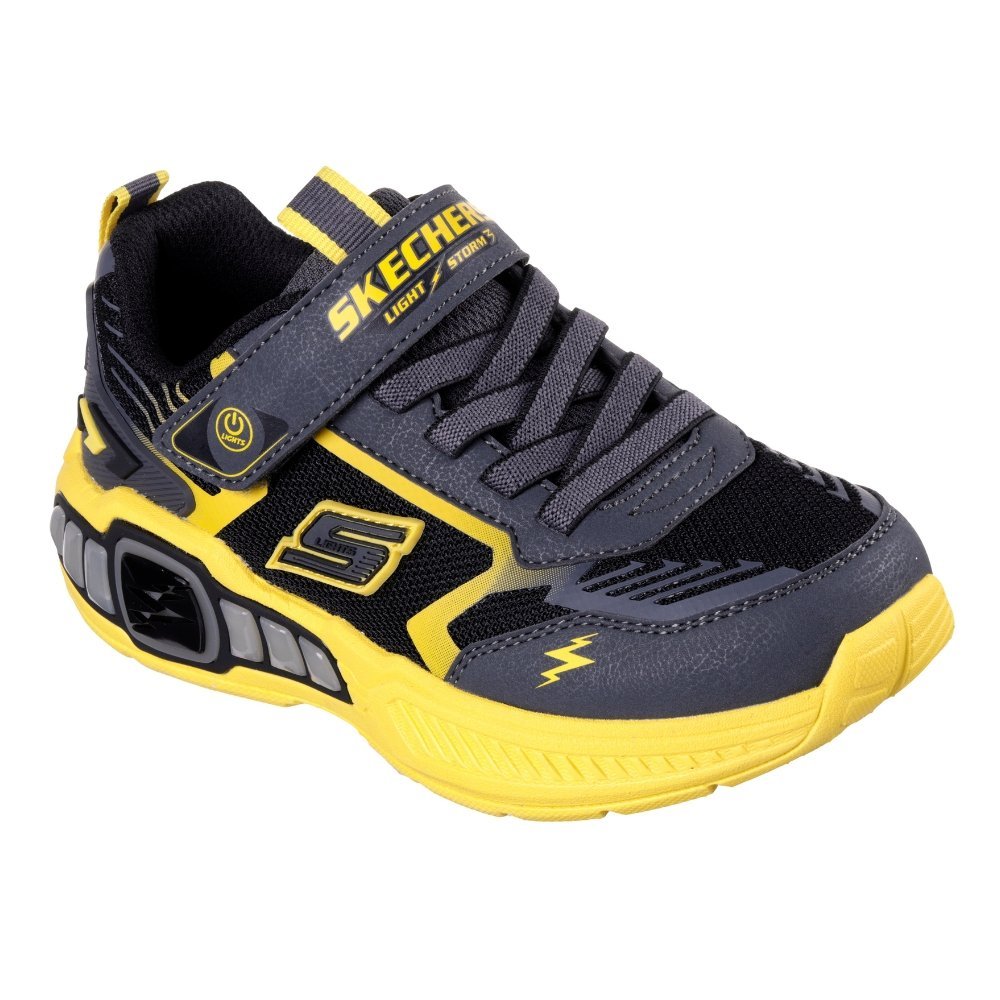 Tênis Skechers Light Storm 3 Infantil Cinza/Amarelo 3