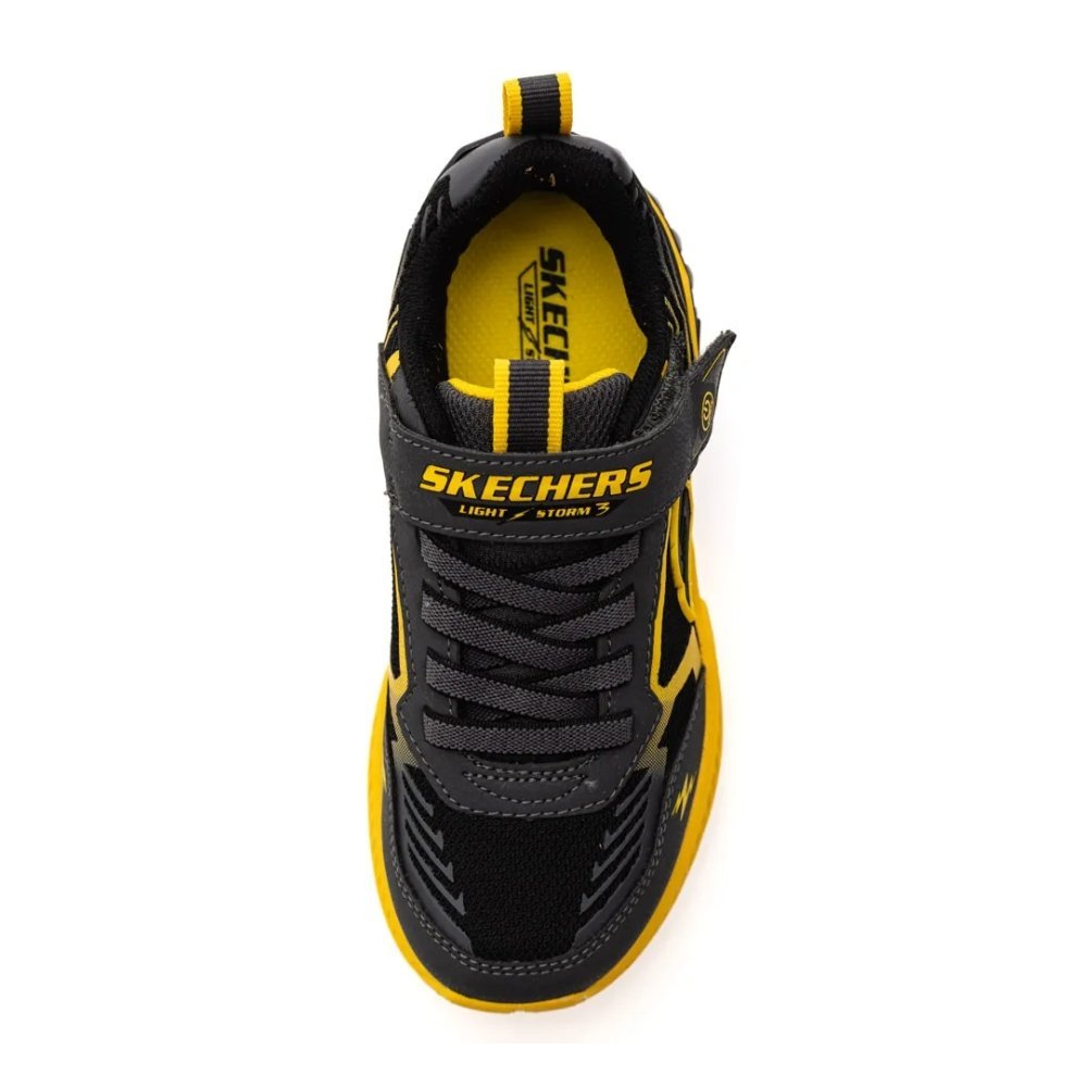 Tênis Skechers Light Storm 3 Infantil Cinza/Amarelo 4