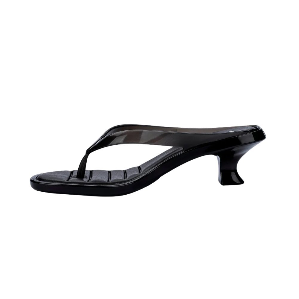 Sandália Melissa Thong Kitten Heel Preto 2