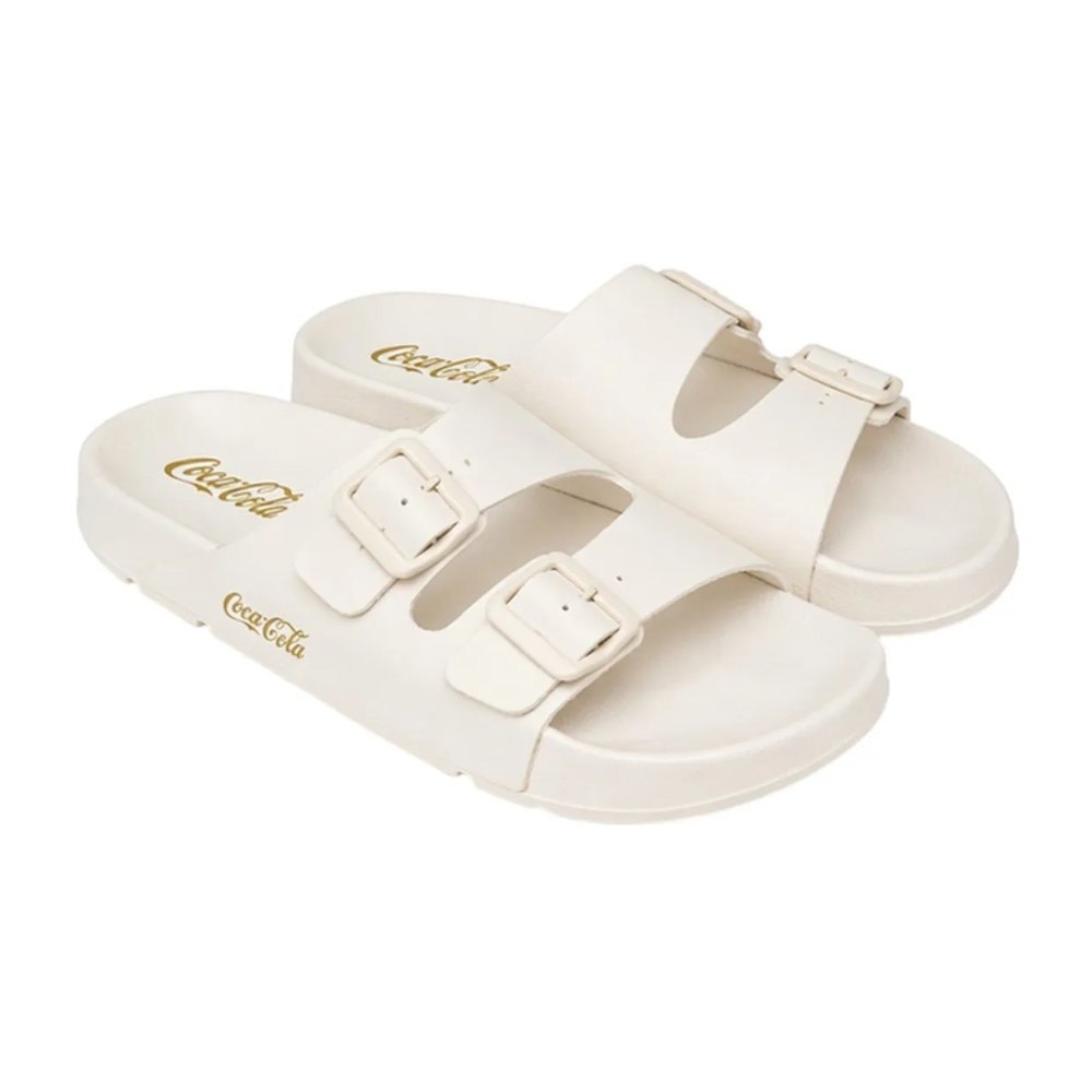 Chinelo Slide Coca Cola Urban Leather Masculino Branco 3
