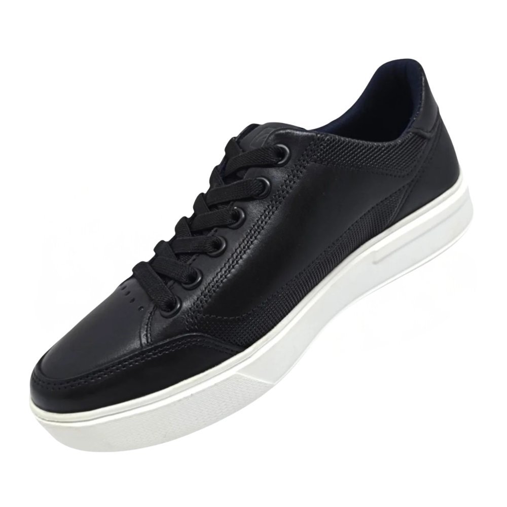 Sapatênis Pegada Couro Masculino - 111909 Preto 4
