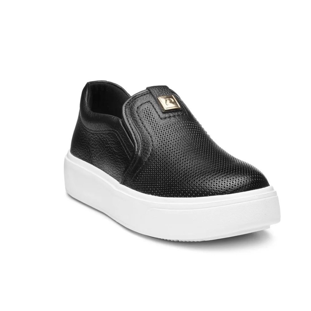 Sapatênis Pegada Couro Feminino 211210 Preto 3