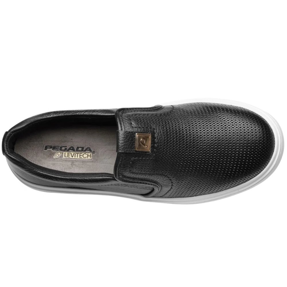 Sapatênis Pegada Couro Feminino 211210 Preto 4