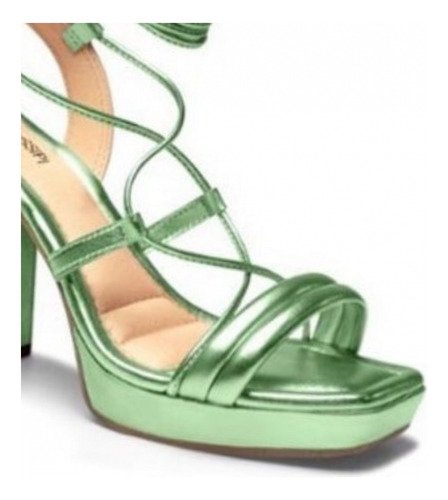 A Melhor Sandalia Feminina Mississipe De Amarrar Na Perna  Verde Claro 2