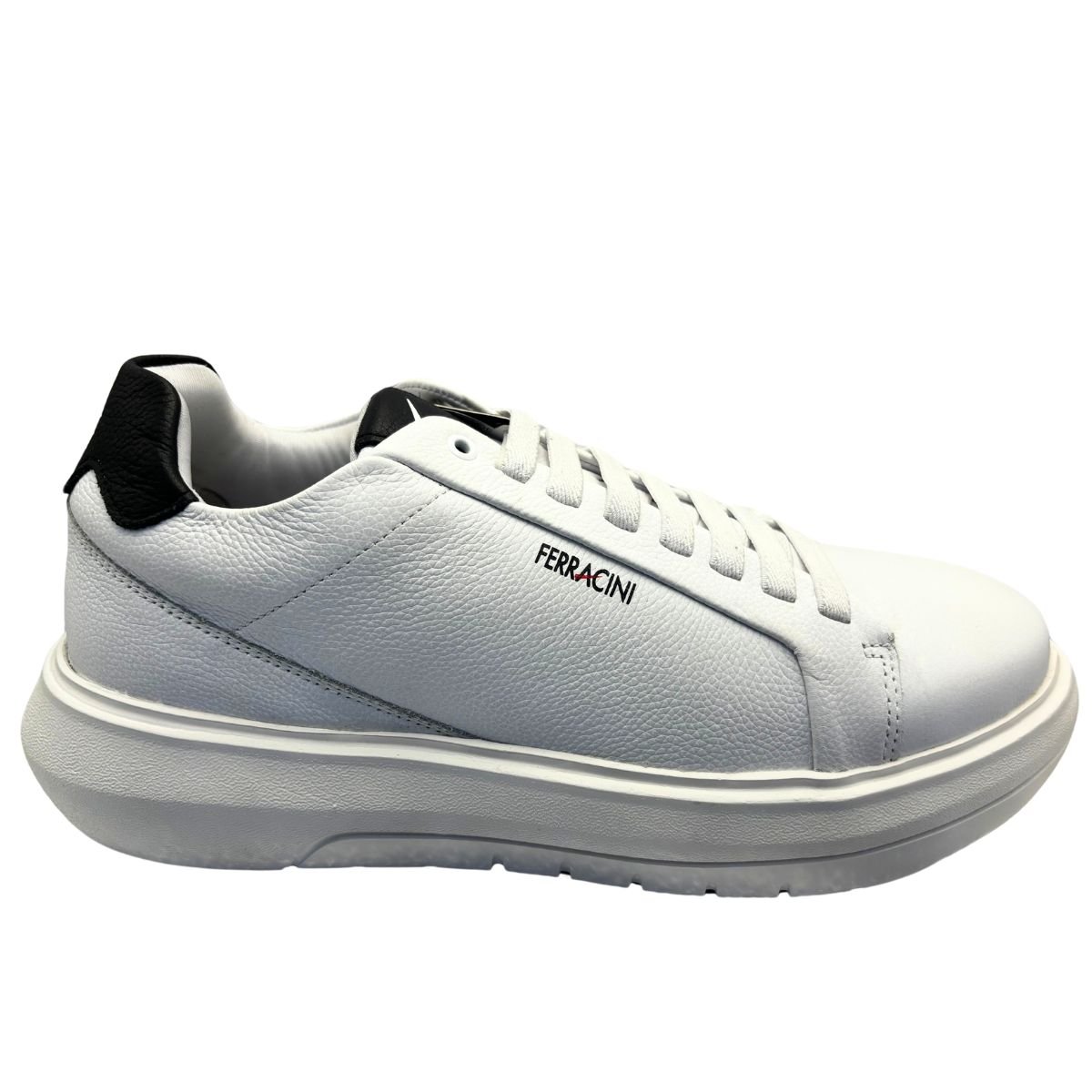 Sapatenis Masculino Couro Ferracini Ref 8285-695C Branco Branco