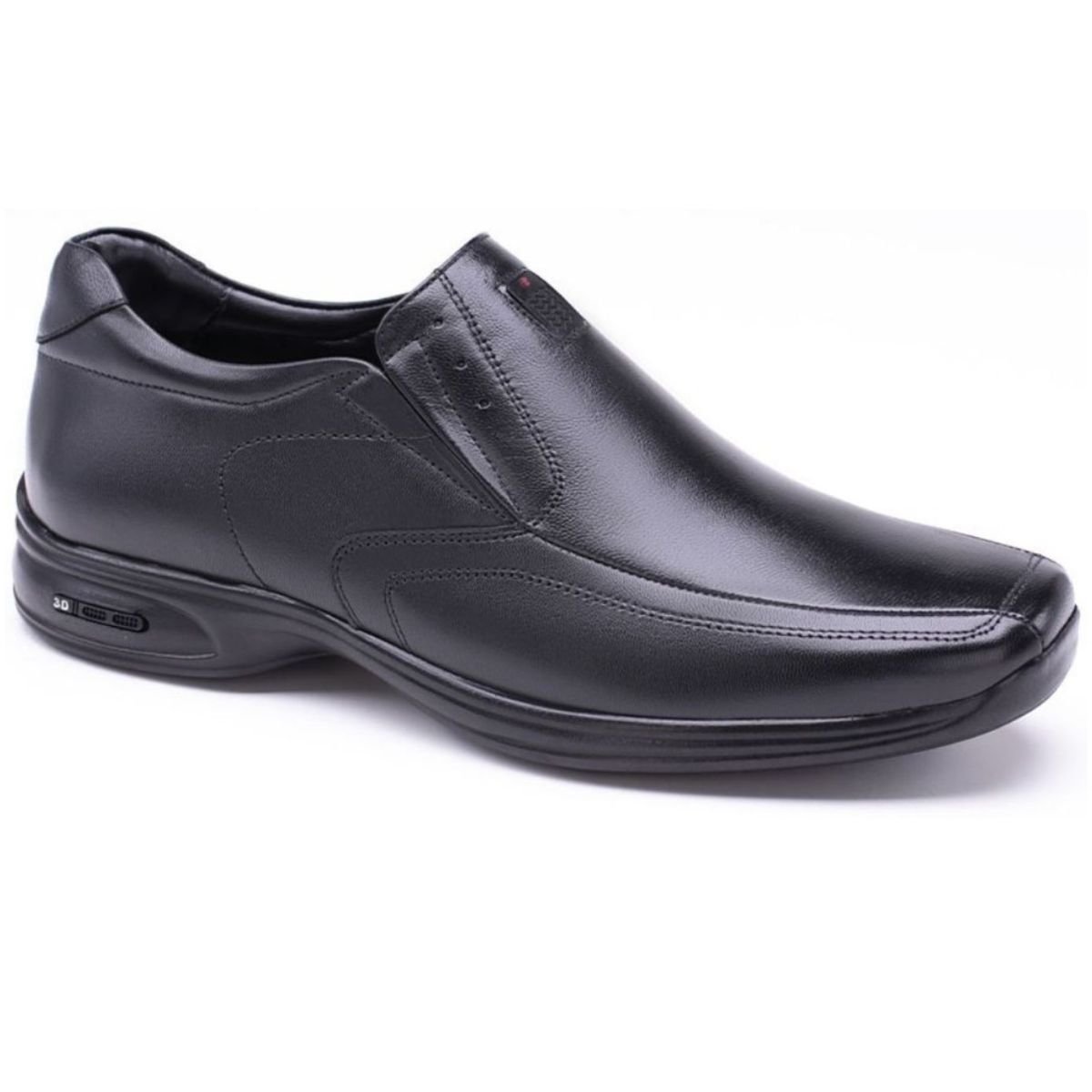 Sapato Social Jota Pe 3D Vision Preto Ref 71455 Preto 3