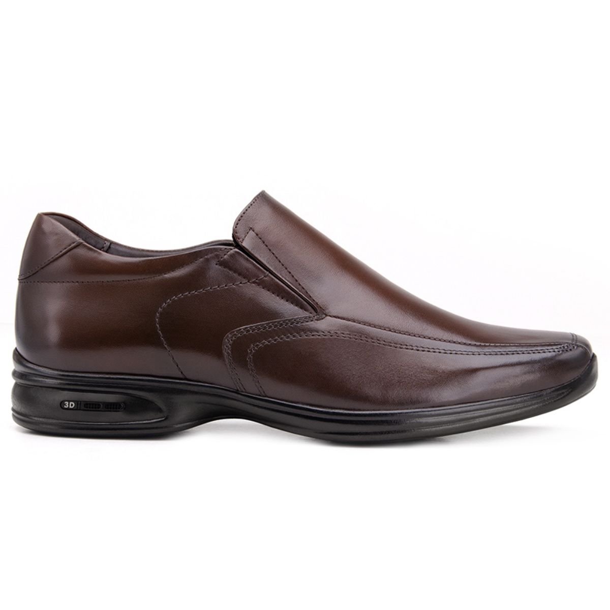 Sapato Social Jota Pe 3D Vision Preto Ref 71455 Marrom 5