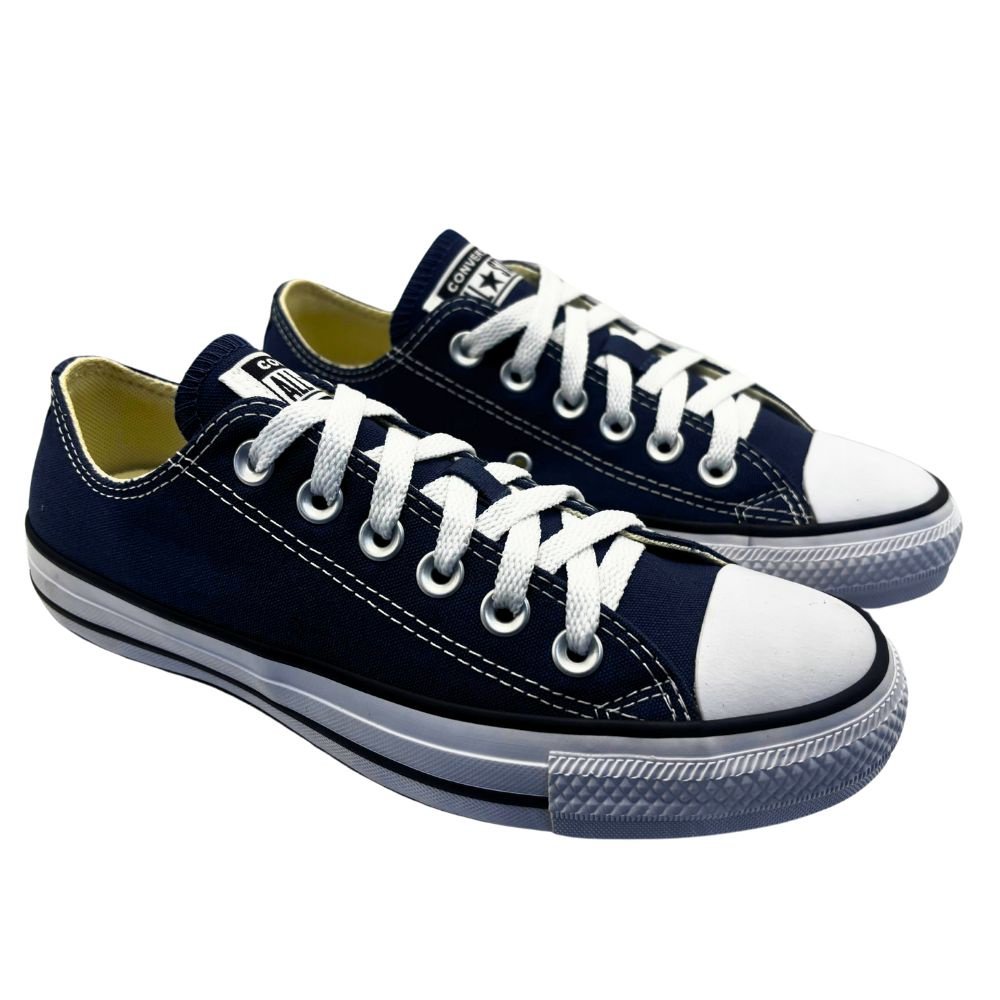 Tenis All Star Converse Cano Curto Lona Ct00010003 Marinho Azul 4