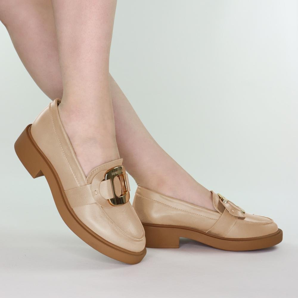 Mocassim Couro Detalhe Metal Skin 5