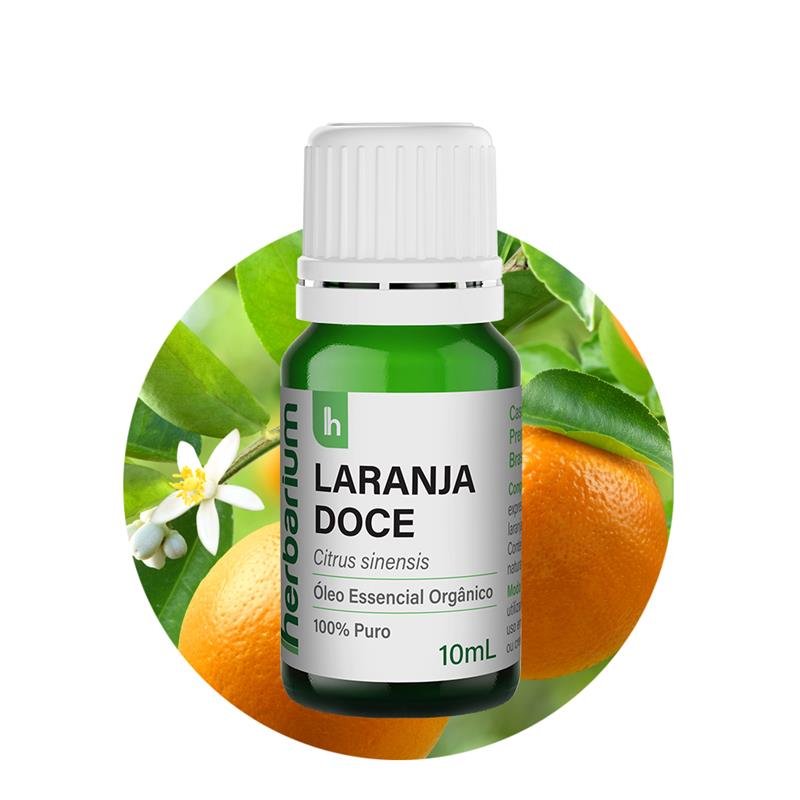 Óleo Essencial de Laranja Doce Orgânico Herbarium 10ml – Aroma Cítrico, Bem-Estar Emocional e Purificação Natural