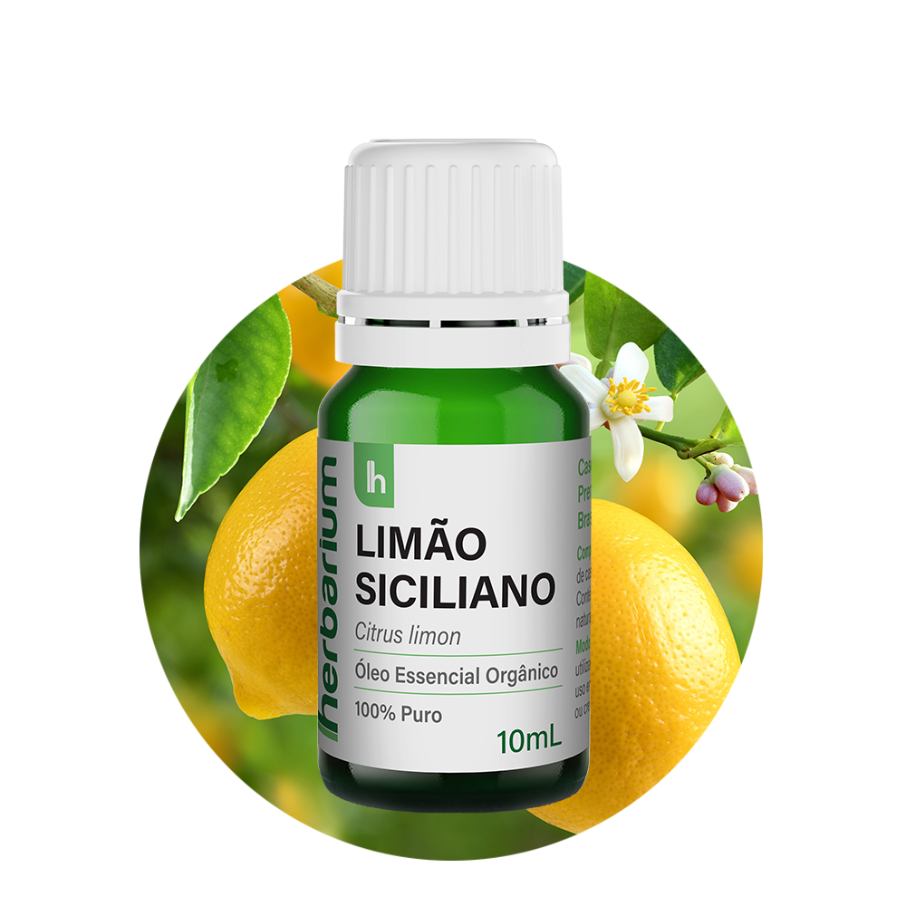 Óleo Essencial de Limão Siciliano Orgânico Herbarium 10ml – Frescor Cítrico, Purificação e Clareza Mental