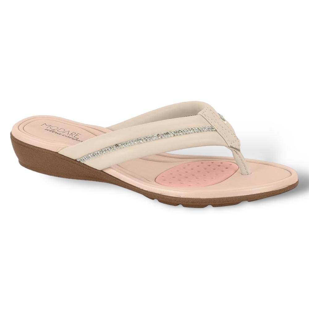 Tamanco Feminino Modare ultraconforto Strass Massageador Creme 1