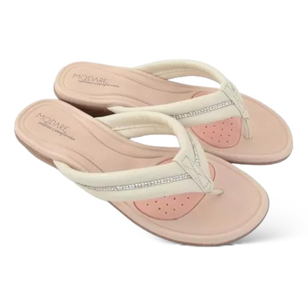 Tamanco Feminino Modare ultraconforto Strass Massageador Creme 3