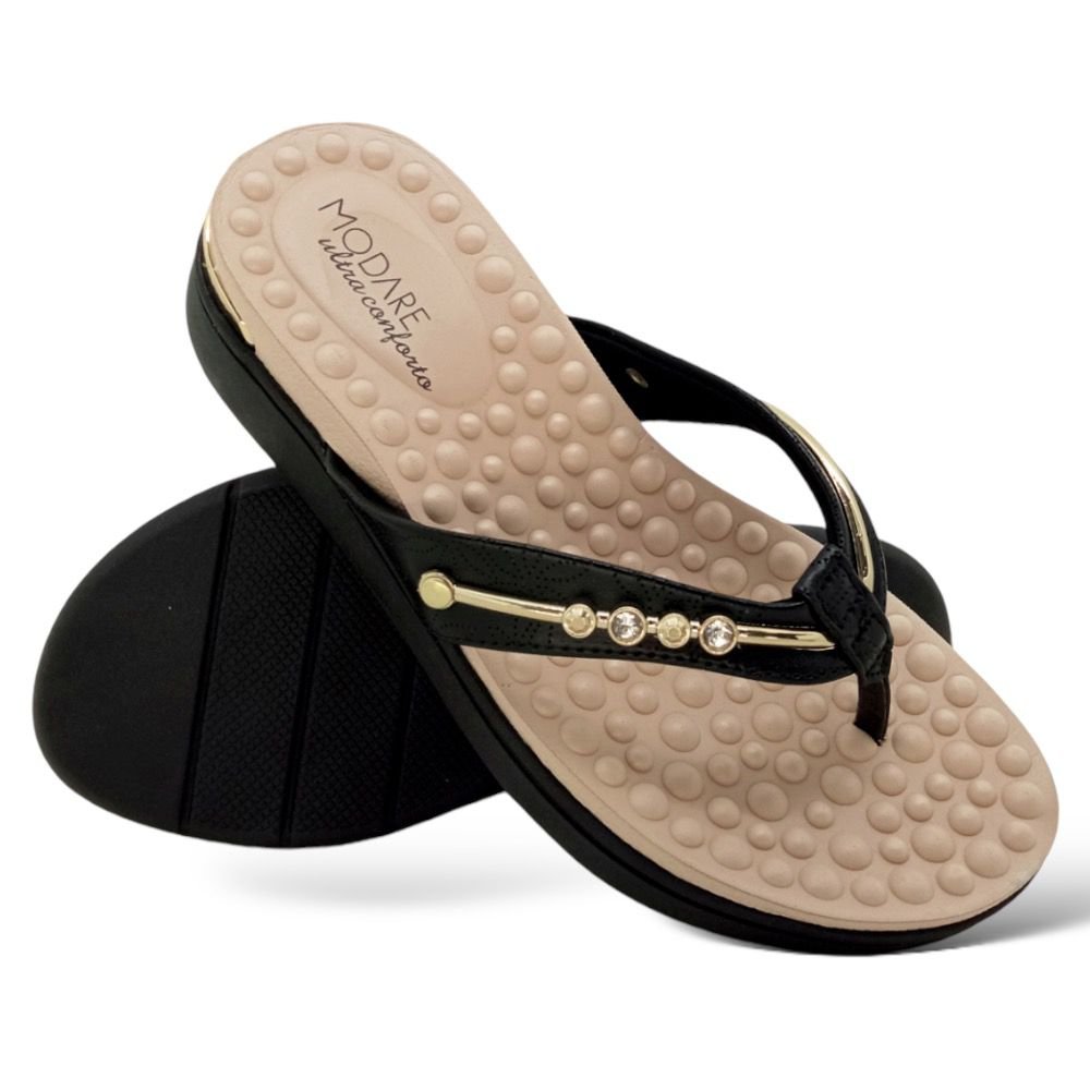 Tamanco Anabela FlatForm Modare Ultraconforto Massageador Preto 3