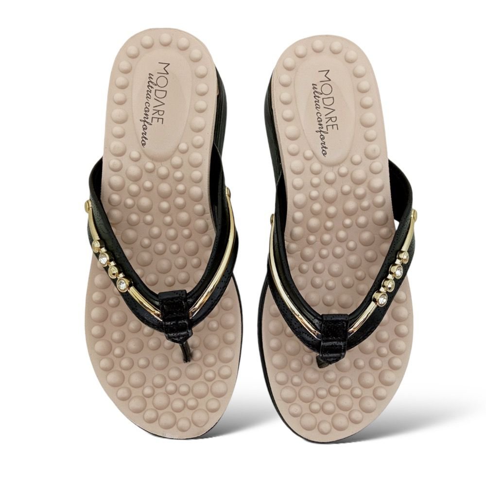 Tamanco Anabela FlatForm Modare Ultraconforto Massageador Preto 5