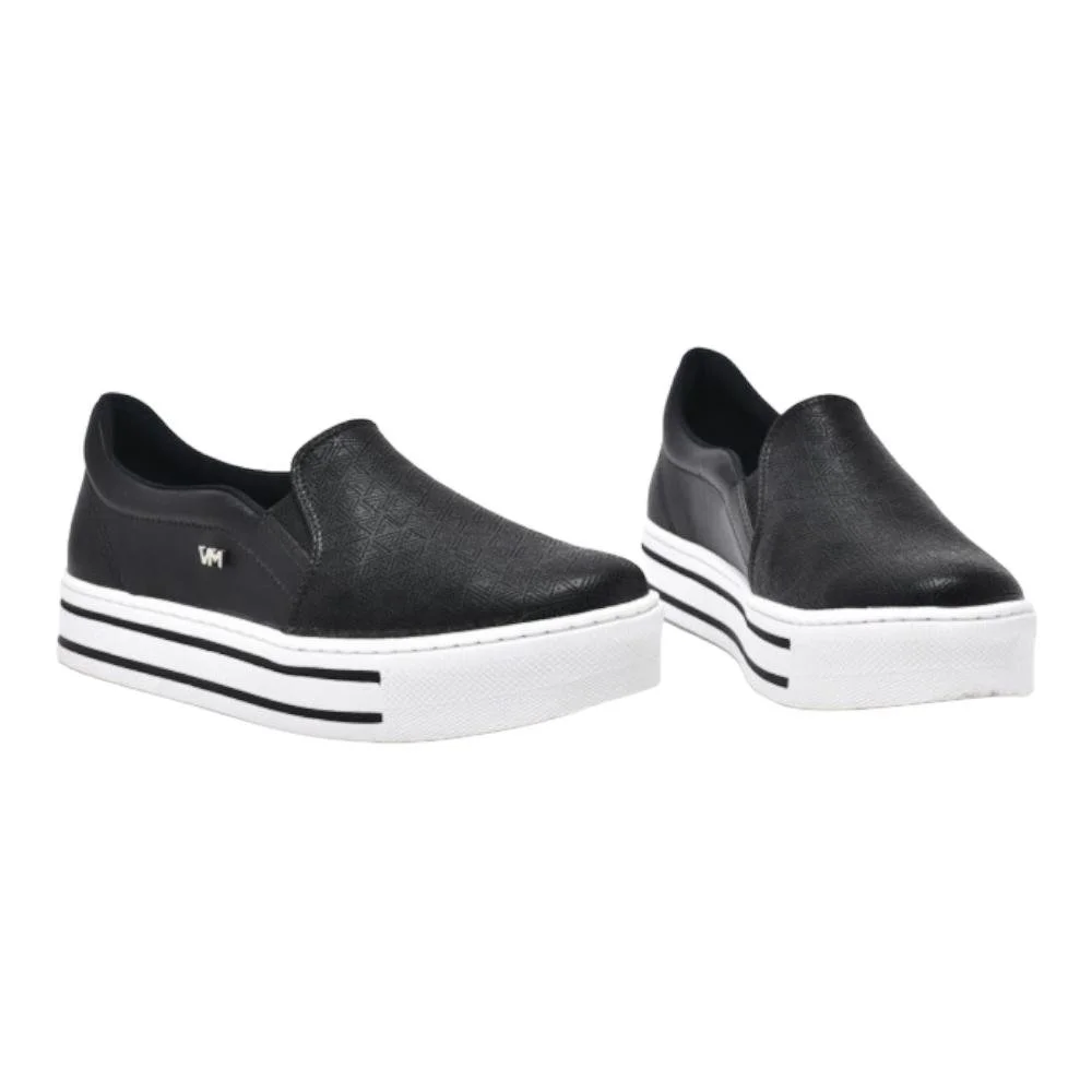 Tênis Slip On Feminino Flatform Via Marte 010-009/035 Preto 2