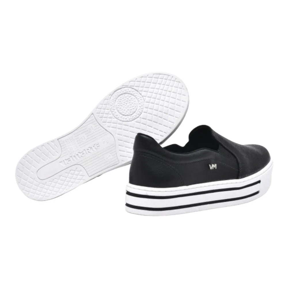Tênis Slip On Feminino Flatform Via Marte 010-009/035 Preto 4