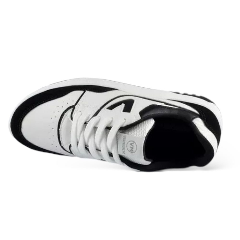 Tênis Casual Feminino Via Marte Flatform 042-017 Branco/Preto 5
