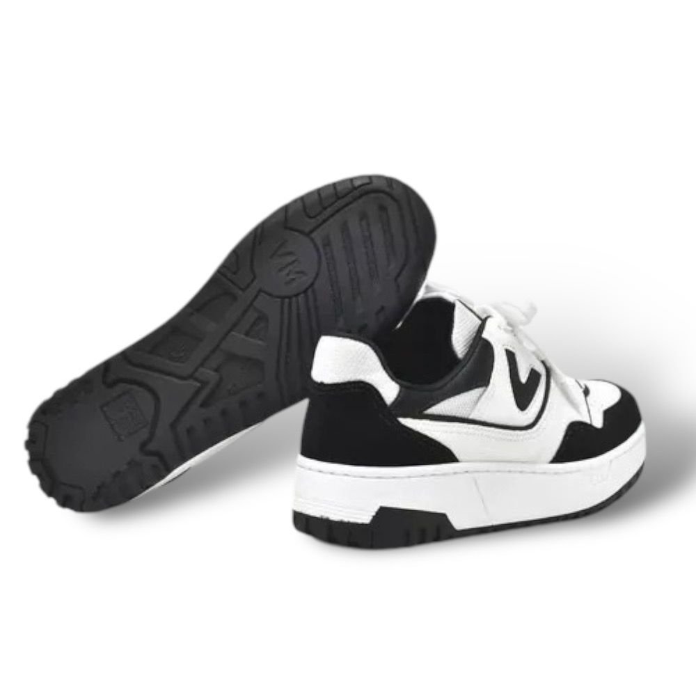 Tênis Casual Feminino Via Marte Flatform 042-017 Branco/Preto 6