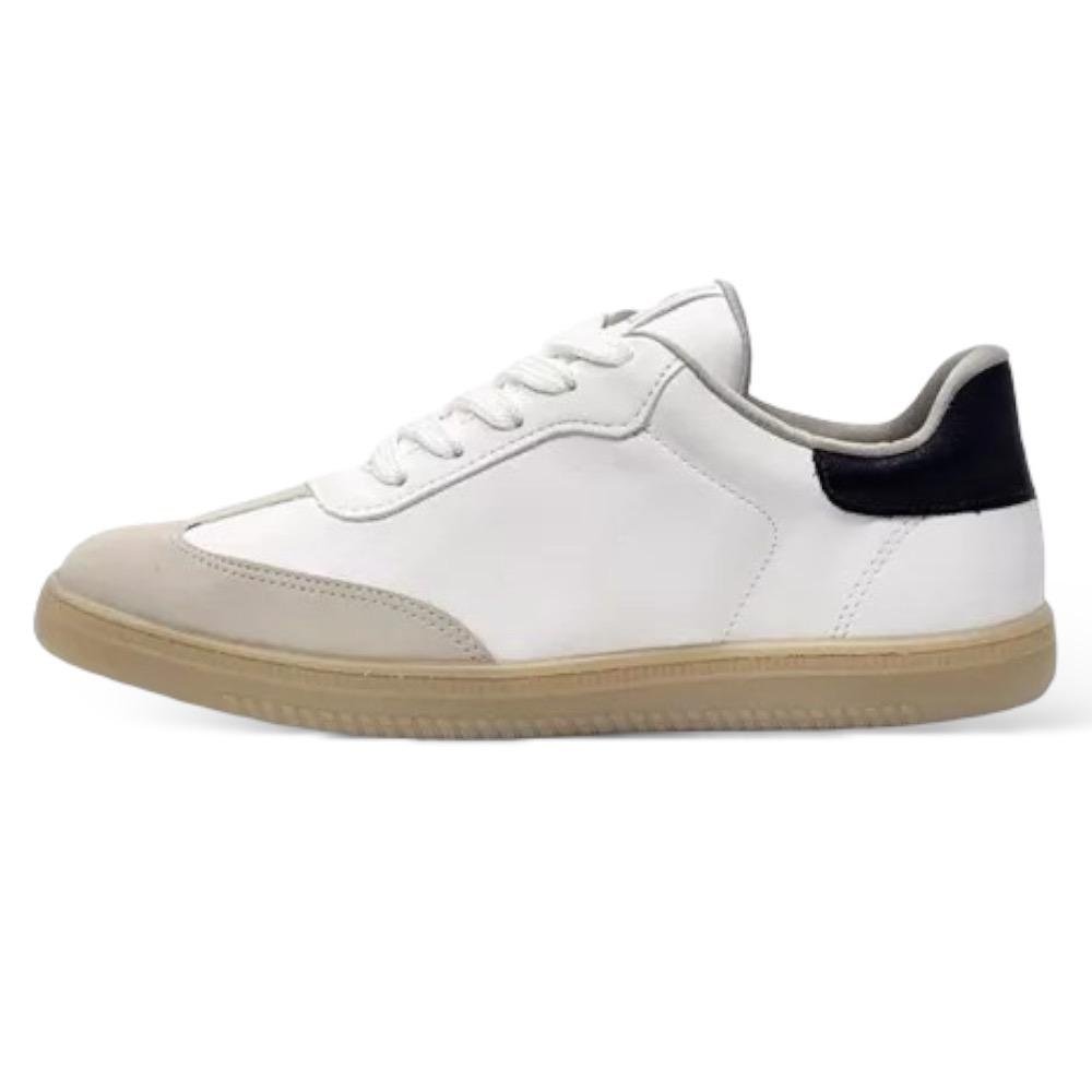 Tênis casual Feminino Via Marte 129-003 Branco/Preto 5