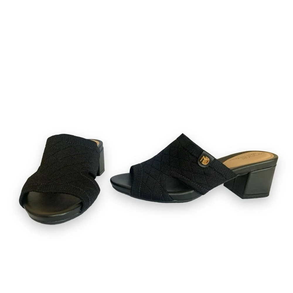 Tamanco Feminino Modare Têxtil Knit Preto Conforto 7187.101 Preto 4