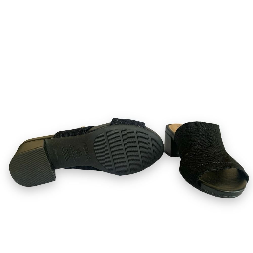 Tamanco Feminino Modare Têxtil Knit Preto Conforto 7187.101 Preto 7