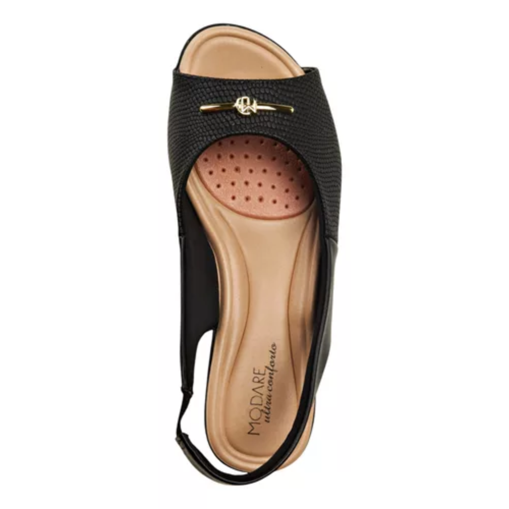 Sandália Feminina Modare Ultraconforto Anabela 7127.253 PTO Preto 2