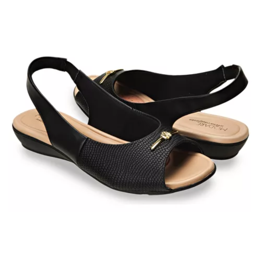 Sandália Feminina Modare Ultraconforto Anabela 7127.253 PTO Preto 6