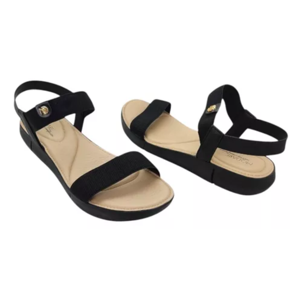 Sandalia Modare Ultra Conforto Elastico 7199.102 Preto Preto 6