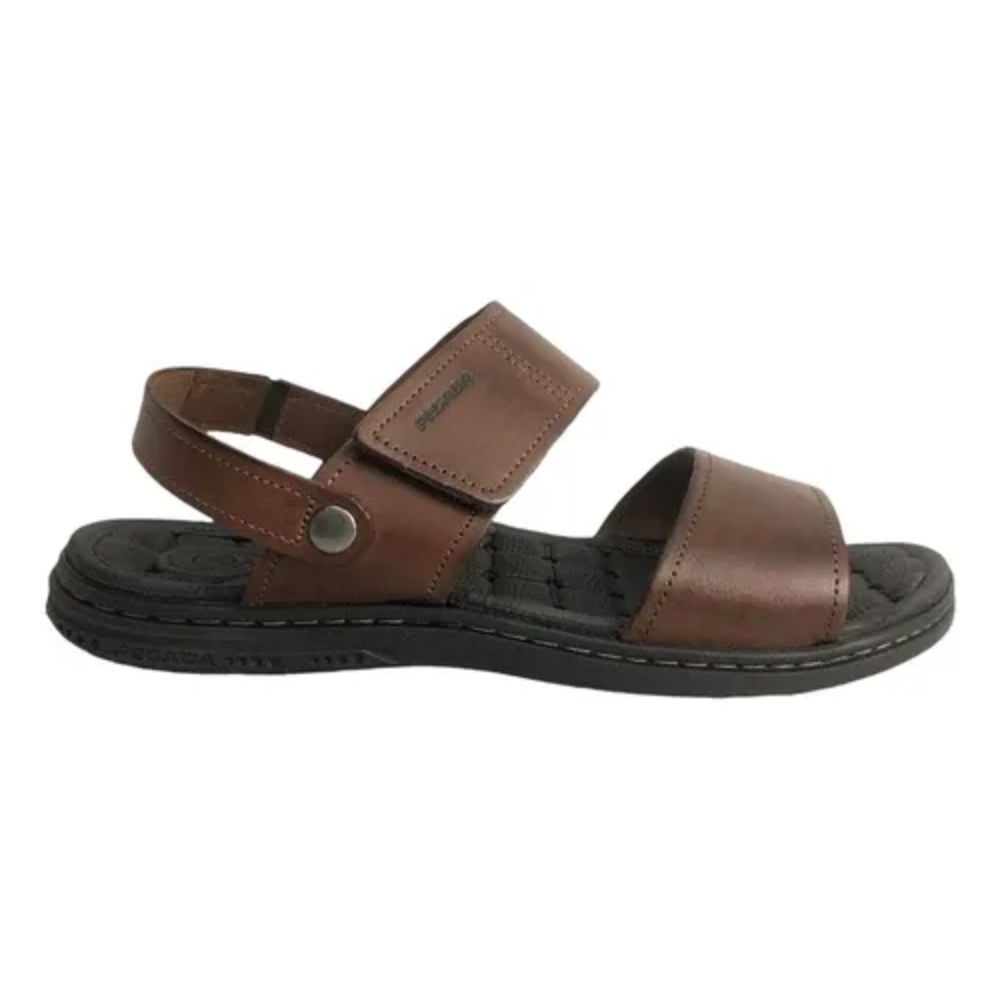 Sandália Anatomica Papete Leve Masculina Couro Pegada 131286