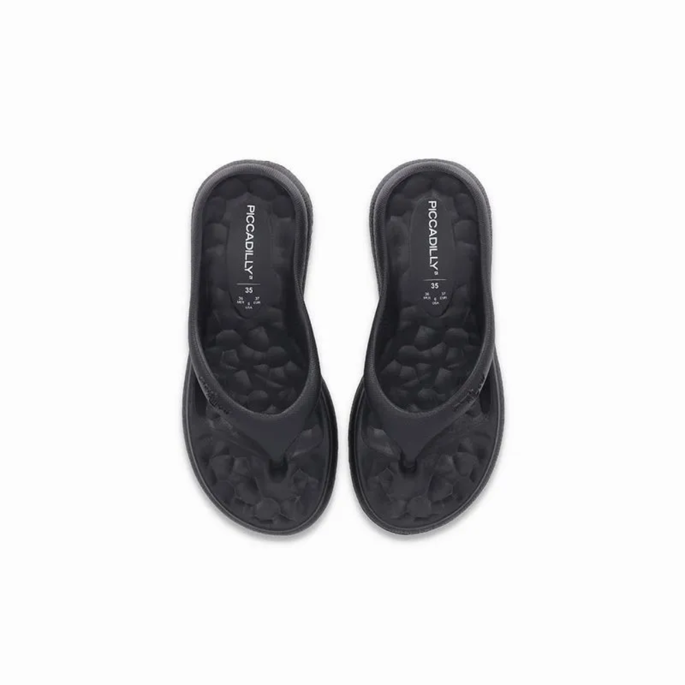 Chinelo Piccadilly Marshmallow Nuvem 224003 Dedo Conforto Preto 3