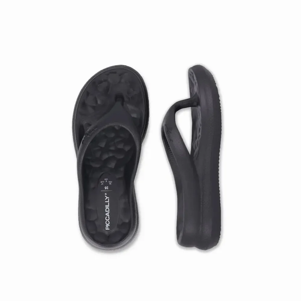 Chinelo Piccadilly Marshmallow Nuvem 224003 Dedo Conforto Preto 4