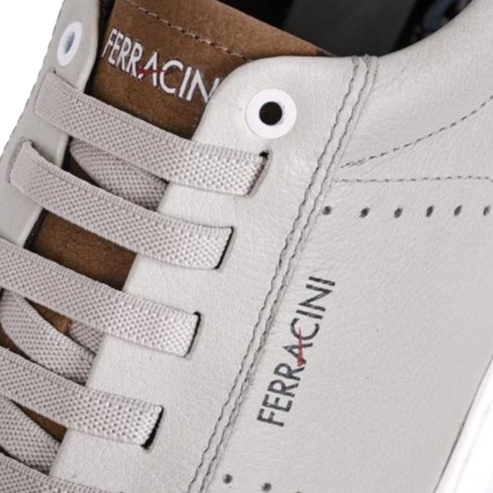 Sapatênis Ferracini Masculino de Couro Casual Marvin Cinza 4