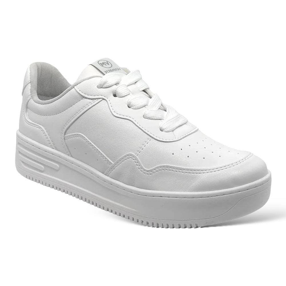 Tênis Casual Feminino Via Marte Flatform  Conforto 065-002 Branco 6