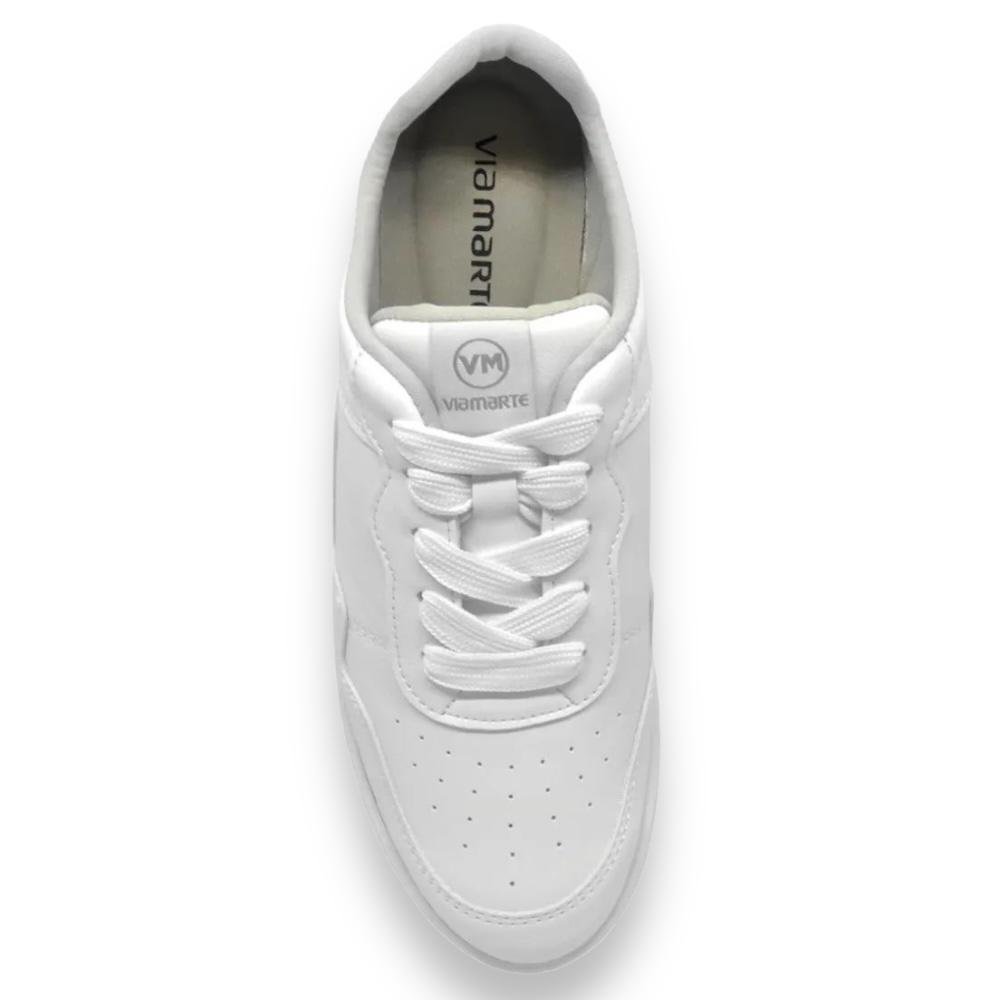 Tênis Casual Feminino Via Marte Flatform  Conforto 065-002 Branco 7