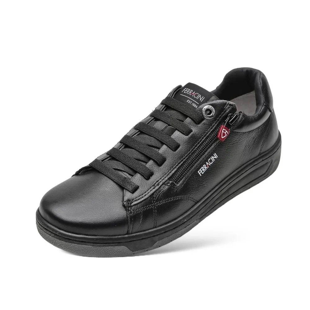 Sapatênis Ferracini Masculino Couro Casual Vox Zipper 8052-617 Preto 4