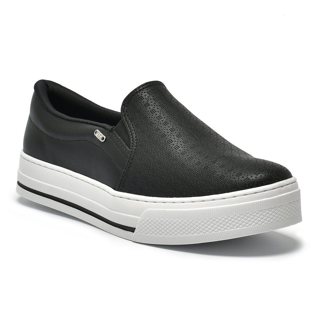 Tênis Casual Via Marte Feminino Preto Slip-on 027-027-02