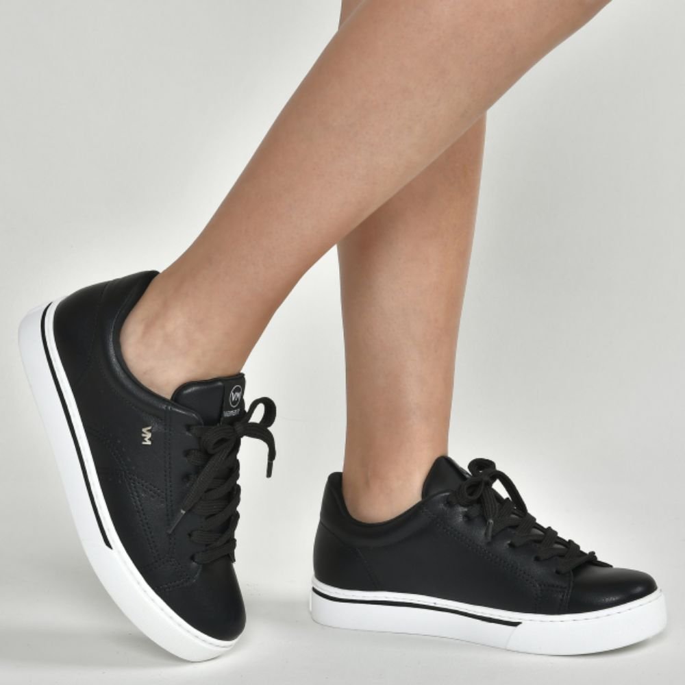 Tenis Casual Feminino Via Marte Preto Casual 016-008-01 Preto 4